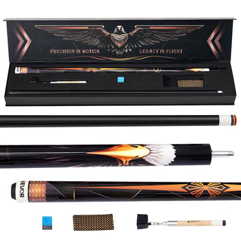 Pool Cue, 1 Piece Pool Stick, 58 inch & 19 oz Canadian Maple Wood Billiard Pools Cue Stick with Multi-Layer Tip & ABS Connection Ring, Cues Sticks for Professional Pool Table, Bar, Home, Office