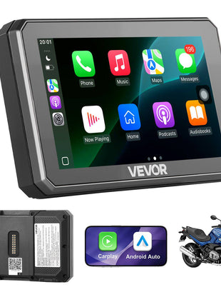 5 Inch Wireless Motorcycle Carplay with Apple Carplay & Android Auto, HD Touchscreen GPS Navigation System with Dual Bluetooth, Siri/Google Voice Assistant, IP67, Compatible with BMW Motorcycles
