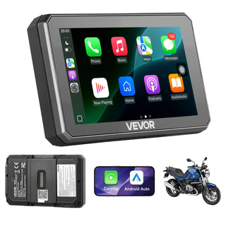 5 Inch Wireless Motorcycle Carplay with Apple Carplay & Android Auto, HD Touchscreen GPS Navigation System with Dual Bluetooth, Siri/Google Voice Assistant, IP67, Compatible with BMW Motorcycles