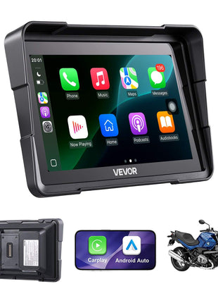 7 Inch Wireless Motorcycle Carplay with Apple Carplay & Android Auto, HD Touchscreen GPS Navigation System with Dual Bluetooth, Siri/Google Voice Assistant, IP67, Compatible with BMW Motorcycles