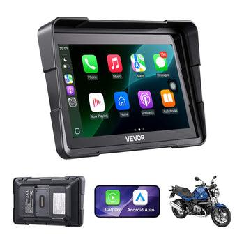 7 Inch Wireless Motorcycle Carplay with Apple Carplay & Android Auto, HD Touchscreen GPS Navigation System with Dual Bluetooth, Siri/Google Voice Assistant, IP67, Compatible with BMW Motorcycles