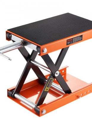 Motorcycle Lift, 1100 LBS Motorcycle Scissor Lift Jack with Wide Deck & Safety Pin, 3.7"-13.8" Center Hoist Crank Stand, Steel Scissor Jack for Street Bikes, Cruiser Bikes, Touring Motorcycles