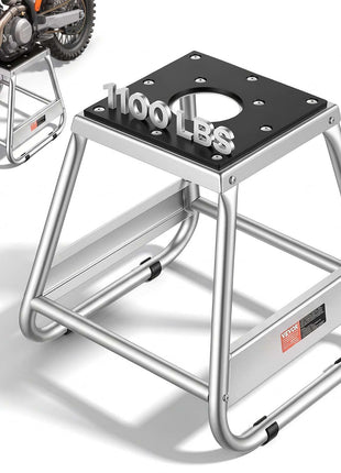 Dirt Bike Stand, 1100 lbs Load Capacity Dirtbike Pit Stand, Universal Non-Slip Off-Road Steel Heavy Duty Dirtbike Maintenance Lift, Moto Box Stand for Motorcycle & Powersports Maintainence