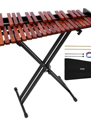 Glockenspiel Xylophone, 37 Notes, Wooden Professional Xylophone Percussion Instrument, with Height Adjustable Stand, 4 Mallets, Carrying Bag, Beginner Musical Instrument Kit for Adults and Kids