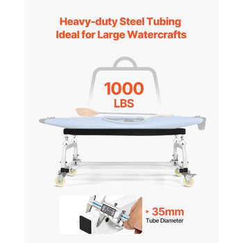 Watercraft PWC Dolly, 1000 lbs Load Capacity, Jet Ski Stand PWC Cart for Moving Watercraft, Adjustable Bunks with 4 Casters & 2 Brakes, Heavy-Duty Jet Ski Cart for Kayaks, Jet Skis, Speedboats
