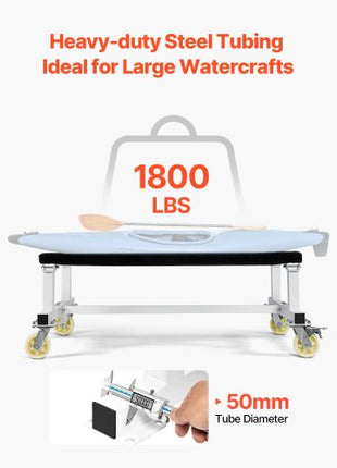 Watercraft PWC Dolly, 1800 lbs Load Capacity, Jet Ski Stand PWC Cart for Moving Watercraft, Fixed Bunk with 4 Casters & 2 Brakes, Heavy-Duty Jet Ski Cart for Kayaks, Hovercrafts, Speedboats