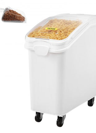 Rice Storage Container, 21Gallon/80L Capacity Large Dog Food Dispenser Bin, Kitchen Ingredient Grain Cereal Flour Bin, Pet food Containers with Wheels, Scoop, and Airtight Lid, 1 Pack