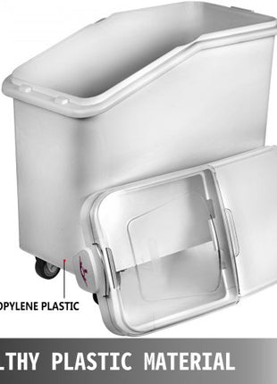 2x Ingredient Bin With Casters 21 Gallon Food Safe Restaurant Kitchen Flour Bins