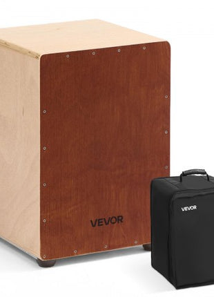 Cajon Box Drum Wooden Birchwood Percussion Instrument Snare Wires Travel Bag