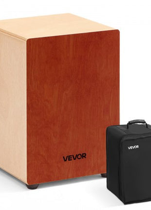 Cajon Box Drum Birch Wood Percussion Instrument Guitar Strings with Travel Bag