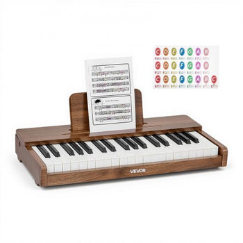 Kids Piano Keyboard, 37 Keys Wooden Digital Piano for Kids, Mini Music Educational Instrument Toy with Realistic Sound, Dual Power, Adjustable Volume for Toddlers, Boys Girls Learning,Walnut