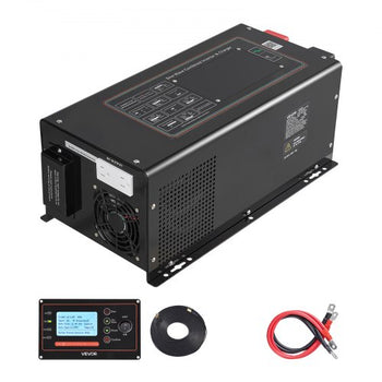 Pure Sine Wave Inverter Charger, 3000W, DC 12V to AC 120V Power Inverter with LCD Display, Remote Control, Low Frequency, for RV Camper Home, Compatible with 12V LiFePO4 and Lithium Batteries