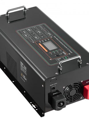 Pure Sine Wave Inverter Charger, 6000 Watt, DC 48V to AC 120V Power Inverter with LCD Display, Remote Control, Solar Inverter for Off-Grid Solar RV Boat Home, Compatible with Various Batteries