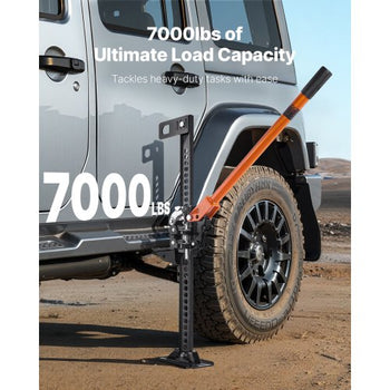 Farm Jack, 42" Utility High Lift Farm Jack, 3.18 Ton (7,000 lbs) Capacity Ratcheting Off Road Utility Jacks, Heavy-Duty Lift Jacks with 5.12"-36.6" Lifting Range for Tractor, Truck, SUV