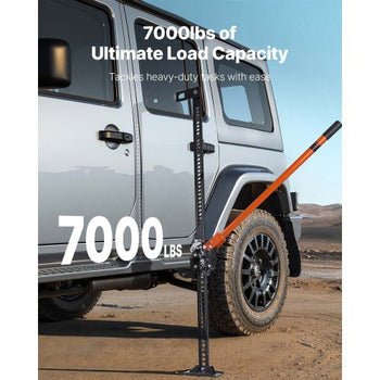 Farm Jack, 48" Utility High Lift Farm Jack, 3.18 Ton (7,000 lbs) Capacity Ratcheting Off Road Utility Jacks, Heavy-Duty Lift Jacks with 5.12"-42.5" Lifting Range for Tractor, Truck, SUV