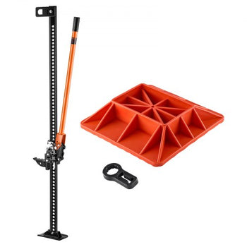 Farm Jack with Base, 60" Utility High Lift Farm Jack, 3.18 Ton (7,000 lbs) Capacity Ratcheting Off Road Utility Jacks, Heavy-Duty Lift Jacks with 5.12"-54.33" Lifting Range for Tractor, Truck, SUV