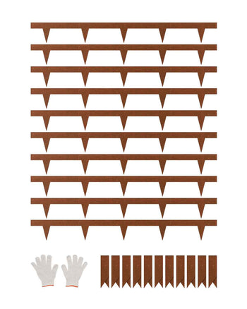 Steel Landscape Edging, 10 Packs 40 x 4.5 in Weather-Resistant & Pre-Rust Metal Landscape Edging, Bendable Garden Edging Border, Heavy Duty Lawn Edging, Flower Bed Yard Pathway Divider
