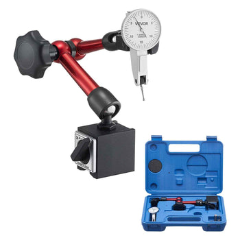 Dial Test Indicator with Universal Magnetic Base and Storage Case, 0.0005 inch Accuracy, 0-0.03 inch Range, Micro Ball Handle for Narrow Area Measurement, Industrial Machining & Inspection