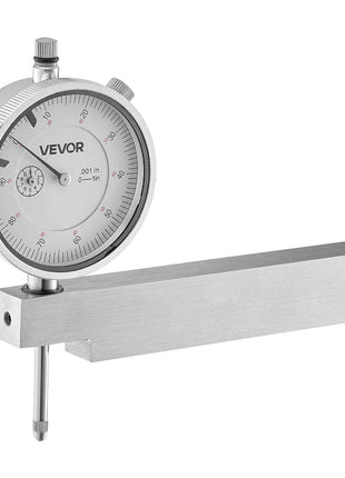 Dial Test Indicator with Metal Base, 0.001 inch Accuracy, 0-1 inch Range, Easy to Read Large Dial, Professional for Narrow Area Measurement, Industrial Machining & Inspection, Precision Testing