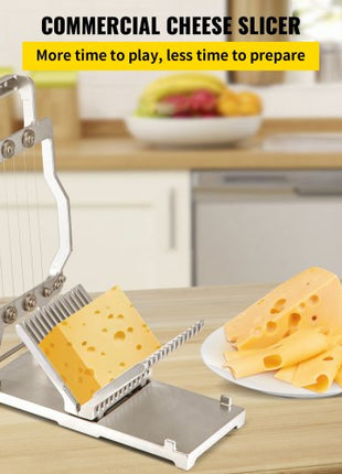 Cheese Cutter With Wire 1 cm & 2 cm Cheeser Butter Cutting Blade Replaceable Cheese Slicer Wire, Aluminum Alloy Commercial Cheese Slicer with 304 Stainless Steel Wire Kitchen Cooking Baking Tool