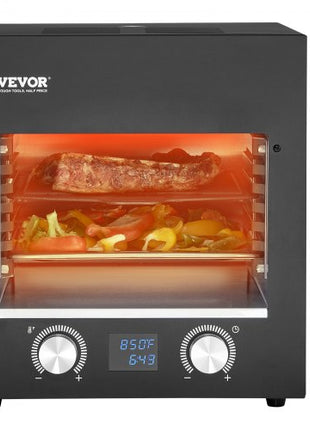Electric Steak Grill, 1800W Smokeless Infrared Electric Broiler, 1450°F Stainless Steel Steak Cooker with 6-Tier Adjustable Rack, Electric Infrared Grill for BBQ, Toast, Grill, Indoor