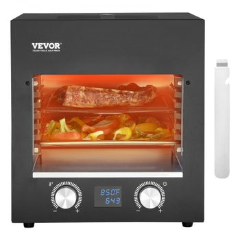 Electric Steak Grill, 1800W Smokeless Infrared Electric Broiler, 1450°F Stainless Steel Steak Cooker with 6-Tier Adjustable Rack, Electric Infrared Grill for BBQ, Toast, Grill, Indoor