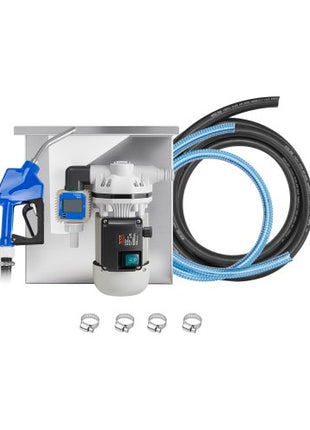 110V DEF Transfer Pump Kit, 8 GPM, Diaphragm Self Priming Electric Water Pump for Diesel Exhaust Fluid Urea, with Mounting Bracket Flow Meter Automatic Nozzle Hose, for Liquid Transportation