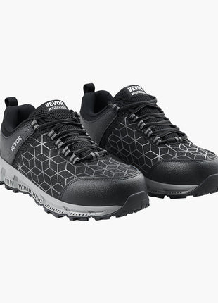 Steel Toe Shoes for Men, US Size 8.5, Men’s Cushion Sport Safety Toe Athletic Work Shoe, Indestructible Safety Sneakers Lightweight,Breathable Industry Construction Work Shoes, Black