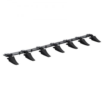 Bucket Tooth Bar, 60'', Heavy Duty Tractor Bucket 7 Teeth Bar for Loader Tractor Skidsteer, 4560 lbs Load-Bearing Capacity Bolt On Design, for Efficient Soil Excavation and Bucket Protection