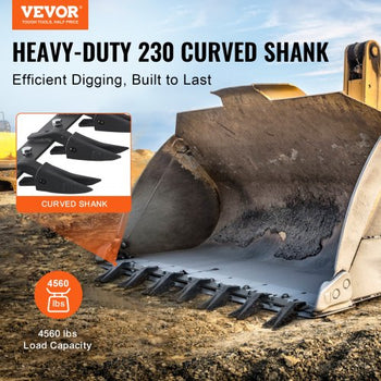 Bucket Tooth Bar, 53'', Heavy Duty Tractor Bucket Teeth Bar for Sub-Compact Tractor Loader, 4560 lbs Load-Bearing Capacity, Fits Bucket Cutting Edges Sized 1/2" or Less with No Drilling Required