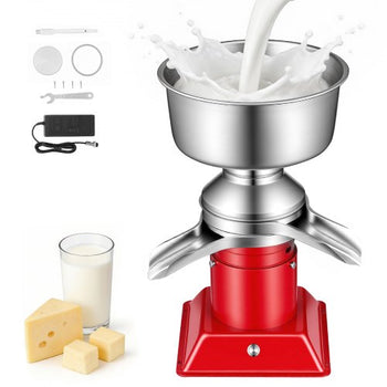 Electric Milk Cream Separator, 60L/H Output 10500RPM Milk Cream Centrifugal Separator, 304 Stainless Steel Goat Cow Milk Skimmer Separating Machine with 4.5L Bowl Capacity (40W, 100-240V)