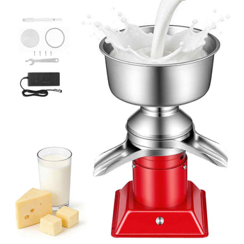 Electric Milk Cream Separator, 60L/H Output 10500RPM Milk Cream Centrifugal Separator, 304 Stainless Steel Goat Cow Milk Skimmer Separating Machine with 4.5L Bowl Capacity (40W, 100-240V)