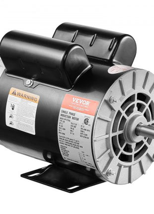 3.7HP Air Compressor Motor, 3450RPM Electric Motor, 230V 17.2 Amps, 5/8" Keyed Shaft 56 Frame, 1.88" Shaft Length, Single Phase, CCW/CW Rotation (Factory Setting is CCW)