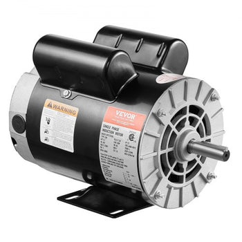 3.7HP Air Compressor Motor, 3450RPM Electric Motor, 230V 17.2 Amps, 5/8" Keyed Shaft 56 Frame, 1.88" Shaft Length, Single Phase, CCW/CW Rotation (Factory Setting is CCW)