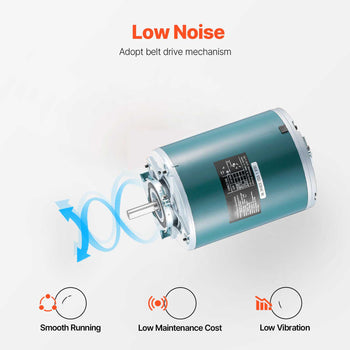 1/2HP Furnace Blower Motor 1720RPM, 115V 7.1A Belt Drive Blower Motor Single Phase - 0.5" Shaft Diameter, 1.6" Shaft Length, CW/CCW Rotation