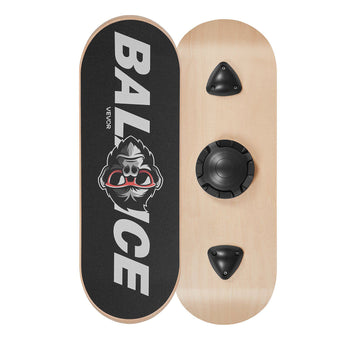 Balance Board, Wobble Board Trainer for Adults 3-Level Adjustable Base, Premium Wooden Balance Training Equipment, Slip-Resistant Surface for Core Workout, Standing Desk Exercise, Home Gym, Yoga