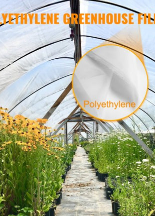 Greenhouse Film 24 x 50 ft, Greenhouse Polyethylene Film 6 Mil Thickness, Greenhouse Plastic Greenhouse Clear Plastic Film UV Resistant, Polyethylene Film Keep Warming, Superior Strength