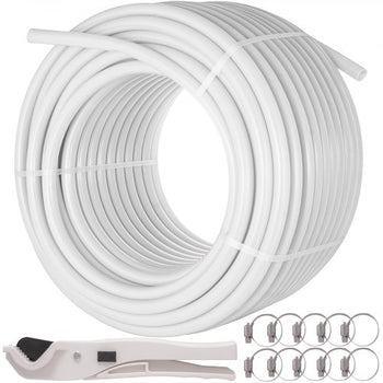Oxygen Non-Barrier PEX Tubing 300 Ft White 3/4 Inch PEX Pipe Radiant Heat Floor EVOH Pex-B Heat Durable Plumbing Flexible for Residential Commercial Heating Plumbing