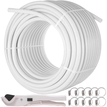 Oxygen Non-Barrier PEX Tubing 300 Ft White 3/4 Inch PEX Pipe Radiant Heat Floor EVOH Pex-B Heat Durable Plumbing Flexible for Residential Commercial Heating Plumbing