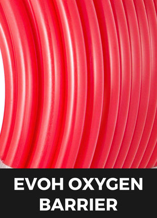 5/8 Inch x 500Ft PEX Tubing Oxygen Barrier O2 EVOH Pex-B Red Radiant Floor Heat Durable Plumbing Flexible for Residential Commercial Radiant Floor Heating Pex Pipe