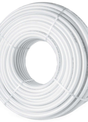 White PVC plumbing pipe roll, durable and flexible, ideal for residential and commercial projects.