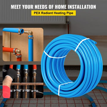 Pex Tubing, 1\" Pex Pipe 300ft Flexible Pex Hose Non Oxygen Barrier Pex Tube Coil 80-160psi Pex Water Line Blue Pex Piping for Hot & Cold Water Plumbing Open Loop Radiant Floor Heating System