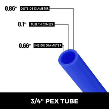 3/4" PEX Tubing 300Ft Non-Barrier PEX Pipe Blue Pex-b Tube Coil for Hot and Cold Water Plumbing Open Loop Radiant Floor Heating System PEX Tubing (3/4" Non-Barrier, 300Ft/Blue)