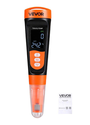 TDS Meter, 0-9990 ppm Measuring Range, EC (Conductivity) /TDS (ppm) Multi-Parameter Measurement, Digital Water Tester with ATC, Clear VA Display Screen, for Drinking Water Quality Testing