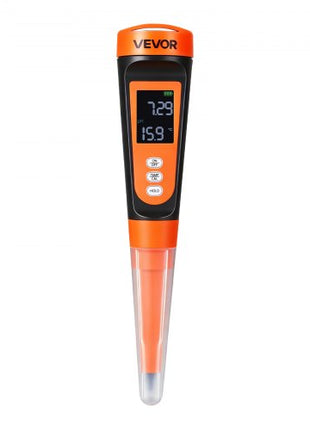 Food pH Meter, 0-14 pH Range, IP68 Waterproof Probe, Pocket Tester Kit with Automatic Temperature Compensation, Calibration Powder Packets, Easy to Read, for Food Fermentation, Dough, Meat