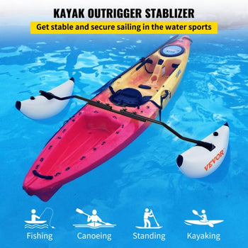 Kayak Outrigger Stabilizers, 2 PCS, PVC Inflatable Outrigger Float with Sidekick Arms Rod, Standing Float Stabilizer System Kit for Kayaks, Canoes, Fishing Boats