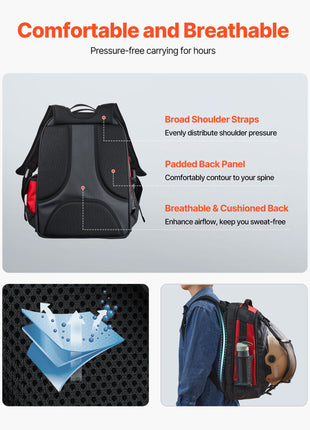 Welding Backpack, 25.2L Welder Backpack for Tools and Helmet, 1680D High-Density Polyester Extreme Gear Pack with Helmet Bag, Multi-Purpose Gear Storage Bag for Welding, Outdoor Camping, Hiking
