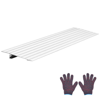 Door Threshold Ramp, 1 inch Rise, Aluminum Alloy Threshold Ramp Rated 800 lbs Load Capacity, Handicap Ramps for Home Steps for Wheelchair, Scooters, Power Chairs, Walkers, Bicycle, Tricycle