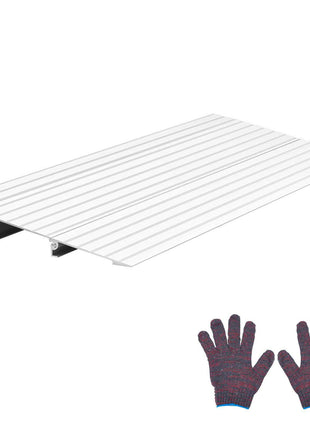Door Threshold Ramp, 2 inch Rise, Aluminum Alloy Threshold Ramp Rated 800 lbs Load Capacity, Handicap Ramps for Home Steps for Wheelchair, Scooters, Power Chairs, Walkers, Bicycle, Tricycle
