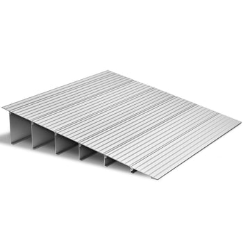 Door Threshold Ramp, 6 inch Rise, Aluminum Alloy Threshold Ramp Rated 800 lbs Load Capacity, Handicap Ramps for Home Steps for Wheelchair, Scooters, Power Chairs, Walkers, Bicycle, Tricycle
